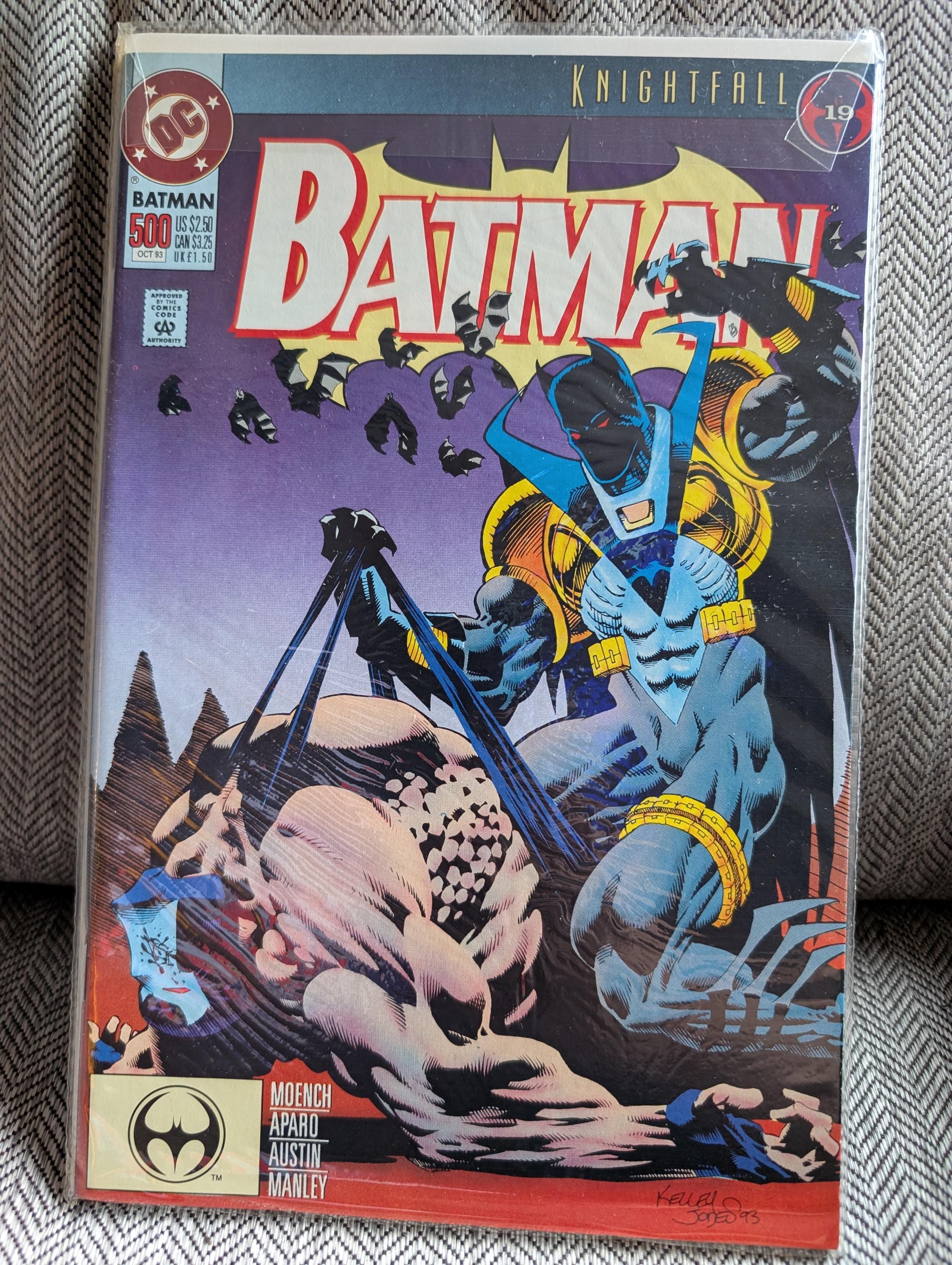 1993 DC Comics Batman 500 Knightfall 19 Conclusion Bane Cover