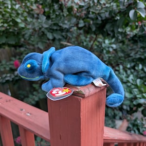 Vintage 1997 Ty beanie Babies Rainbow The Chameleon Sitzsack Plüsch 8 inch Mit Original Tags