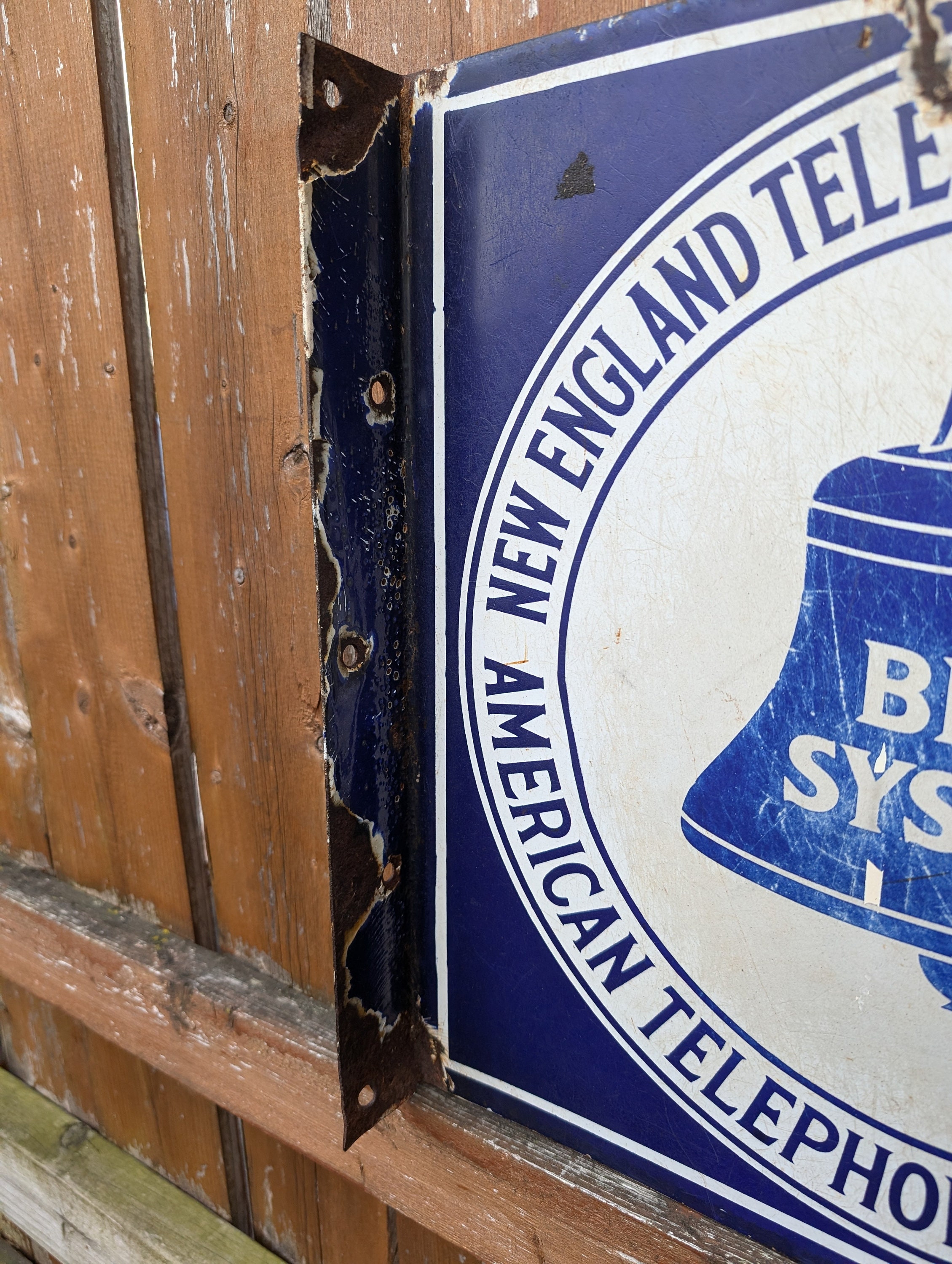 Antique Early 1900s Double Sided New England Telephone and