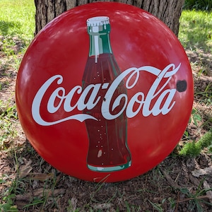 Vintage Coca Cola Button Sign - Etsy