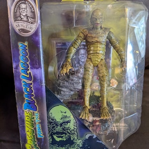 Vintage Universal Studios Monsters Ricou Browning Gill-man Creature From The Black Lagoon Actionfigur mit Ständer in Originalverpackung