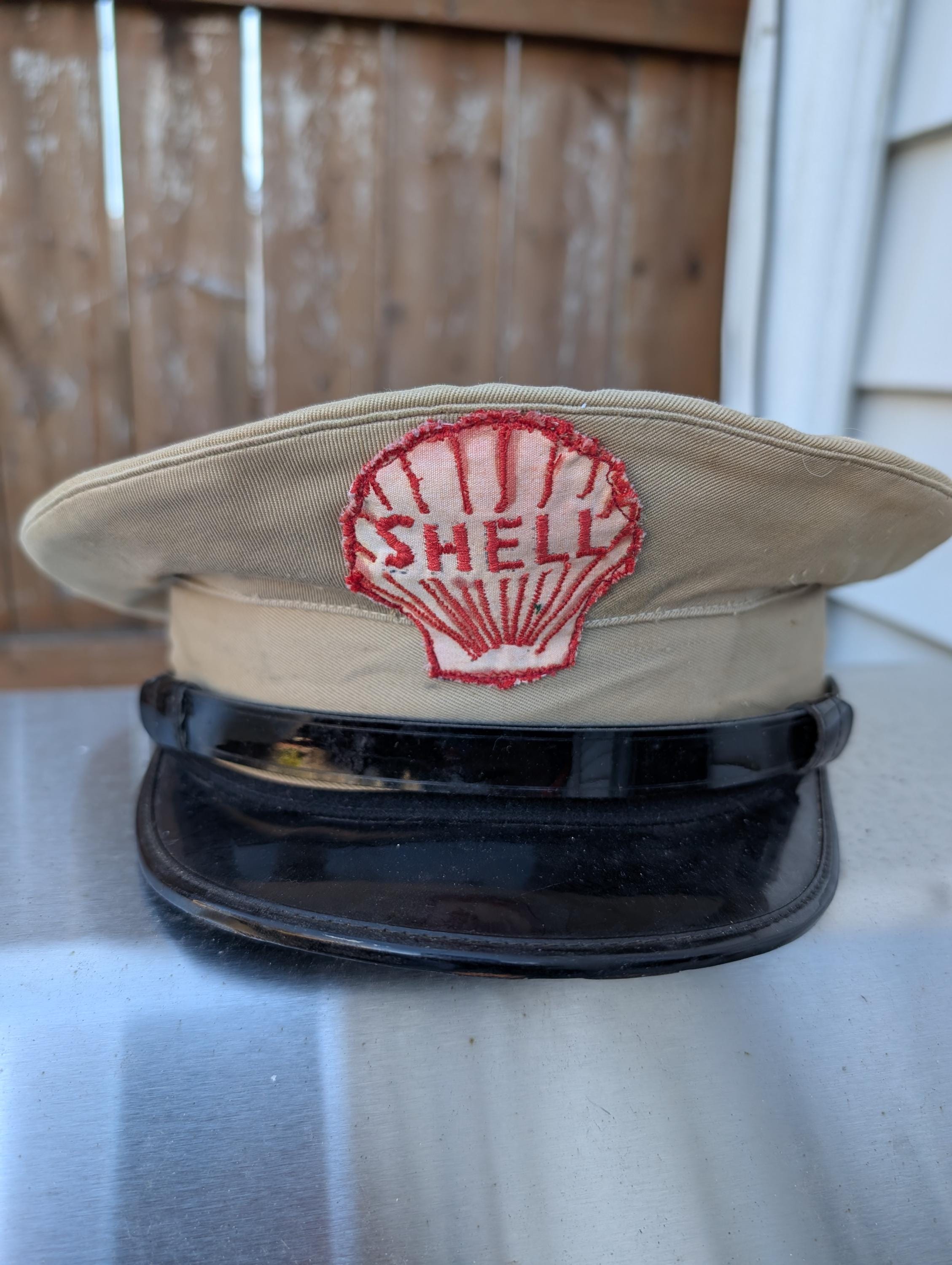 Vintage 1950s Shell Oil Gas Station Attendants Hat . - Etsy
