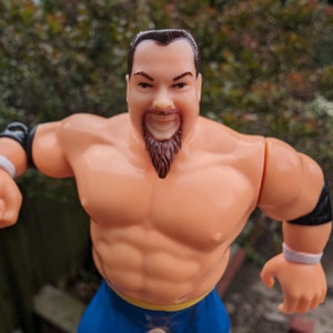 Vintage 1990s WWF WWE Hasbro Jim Neidhart The Anvil wrestling figure