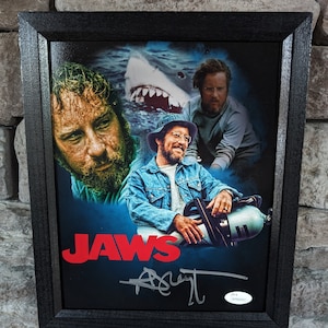 Gesigneerde Richard Dreyfuss Matt Hooper JAWS 8 x 10 inch ingelijste foto met certificaat van echtheid van JSA