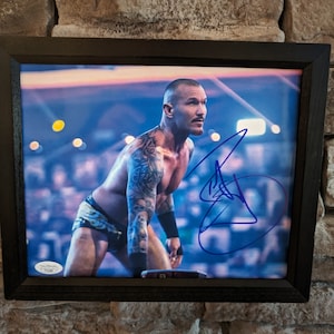 Autographed Randy Orton 8x10 inch framed photo with certificate of authenticity from JSA