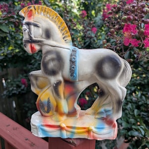 Vintage 1940s Chalkware Carnival Prize Horse Large