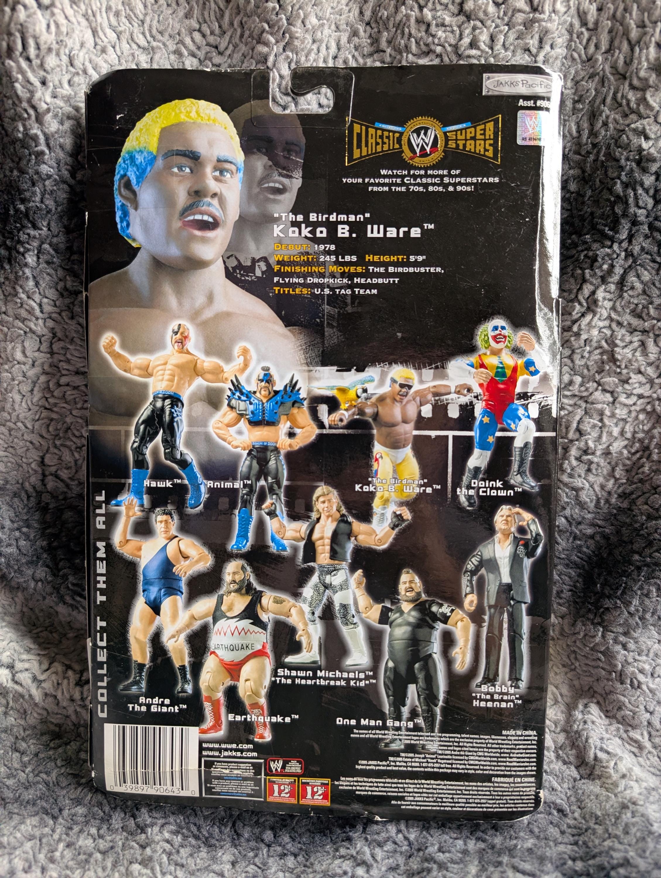 Jakks Pacific Koko Beware the Bird Man WWE Classic Superstars