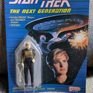 Vintage 1988 Galoob Star Trek Lieutenant Tasha Yar action figure in original box never opened