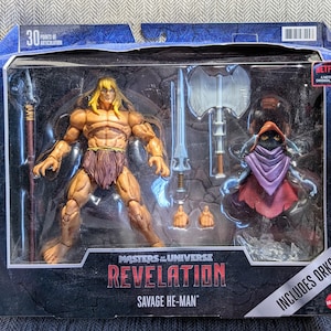 MOTU Masters Of The Universe Revelation Savage He-man und Orko Actionfiguren in Originalbox nie geöffnet