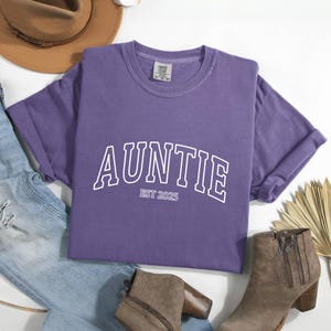 Tante EST 2025 Shirt, cooles Tanten Club Shirt, neue Tante Shirt, Schwangerschaftansage TShirt für Tante, Geschenk für Tante