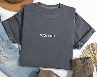 Comfort Colors 心配性シャツ、メンタルヘルスシャツ、不安啓発シャツ、考えすぎシャツ、不安な人へのギフト、女性用シャツ