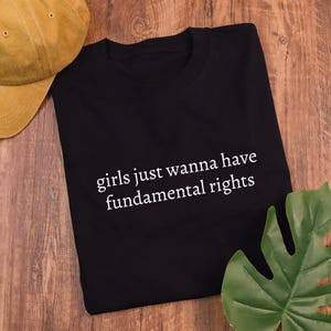 Mädchen wollen einfach Grundrechte Shirt, Frauenrechte, feministische Shirts, Rechte Shirt für Frauen, Grundrechte, Retro