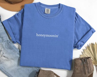 Camisa de luna de miel, camisa de luna de miel para novios, camisa de parejas a juego, camisa de recién casados, regalo de boda para recién casados
