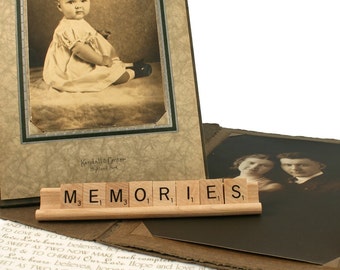 MEMORIES Scrabble Letters Sign RECYCLED