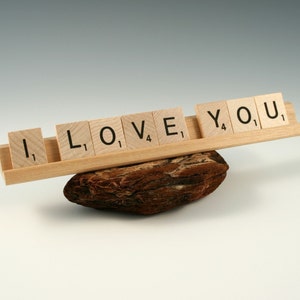 I LOVE YOU Scrabble Letters Sign image 4