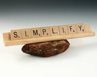 SIMPLIFY Scrabble Letters Sign RECYCLED