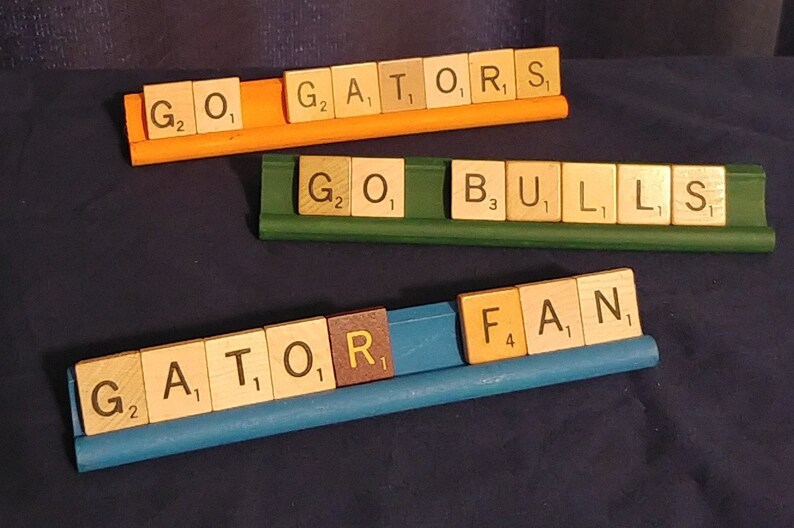 Florida Gators Scrabble Letter Sign USF Bulls image 1