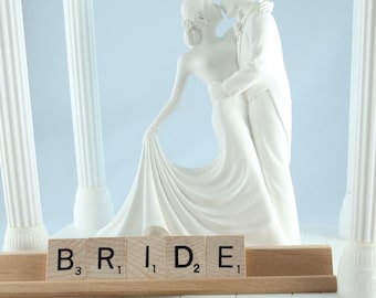 BRIDE Scrabble Letters Sign RECYCLED