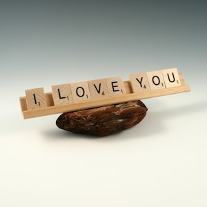 I LOVE YOU Scrabble Letters Sign image 3