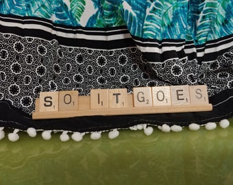 So It Goes  -- Scrabble Tile Holder