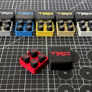 TRD Valve Stem Caps Color matching Red, Yellow, Grey, White, Desert Tan, Blue.