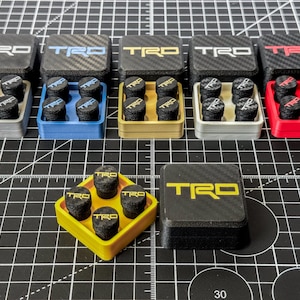 TRD Valve Stem Caps Color matching  Yellow.