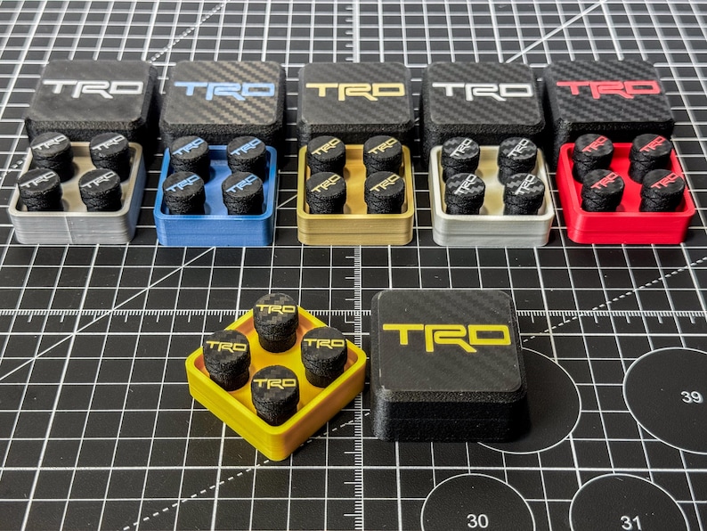 TRD Valve Stem Caps Color matching  Yellow.