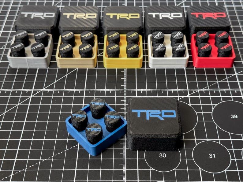 TRD Valve Stem Caps Color matching Blue.