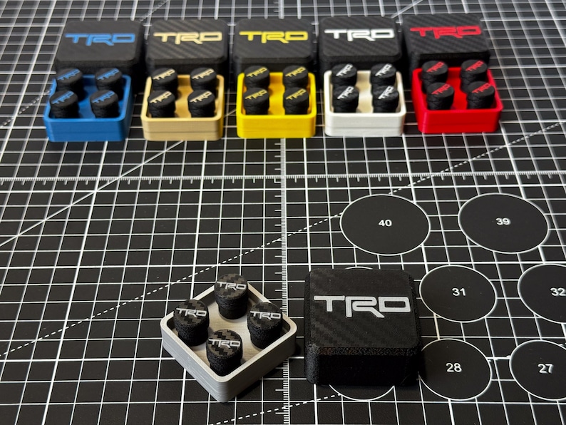 TRD Valve Stem Caps Color matching Grey