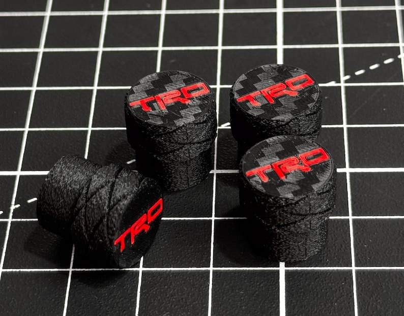 TRD Valve Stem Caps Color matching Red