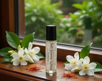 Soft Jasmine & Saffron Perfume Oil,  Roll On Perfume . Inspired By MFK Baccarat 540