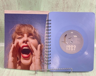 Upcycled Schallplatten-Notizbuch: Musikliebhaber-Tagebuch