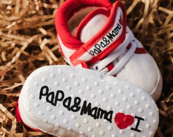 Baby shoes (White and Red)