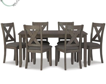 Signature Design Rustic  Piece Dining Set, Include Table and Chairs