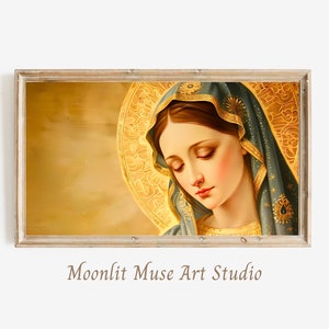 Mary TV Art: Religious Digital Wallpaper (Digital Download)