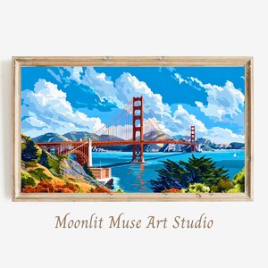 Golden Gate Bridge TV Frame Art - TV Digital Wallpaper - Bay Area