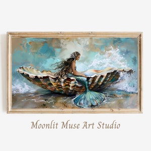 Mermaid TV Frame Art - TV Digital Wallpaper