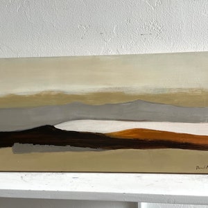 original abstract landscape painting abstract brown pamela munger 10x20 pamela munger neutral color abstract image 3