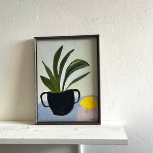 original plant painting lemon still life 9x12 pamela munger image 3