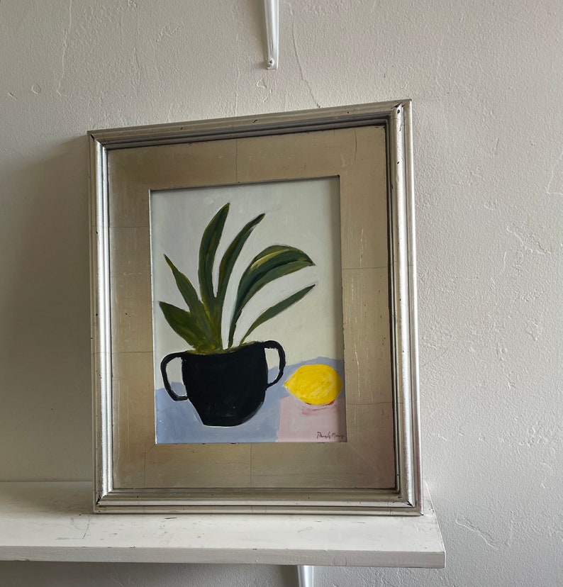 original plant painting lemon still life 9x12 pamela munger image 4