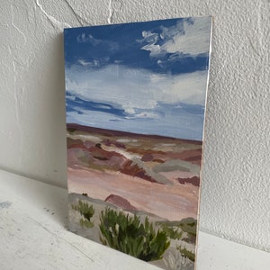 landscape original painting desert landscape national park small landscape 5x7 pamela munger image 2