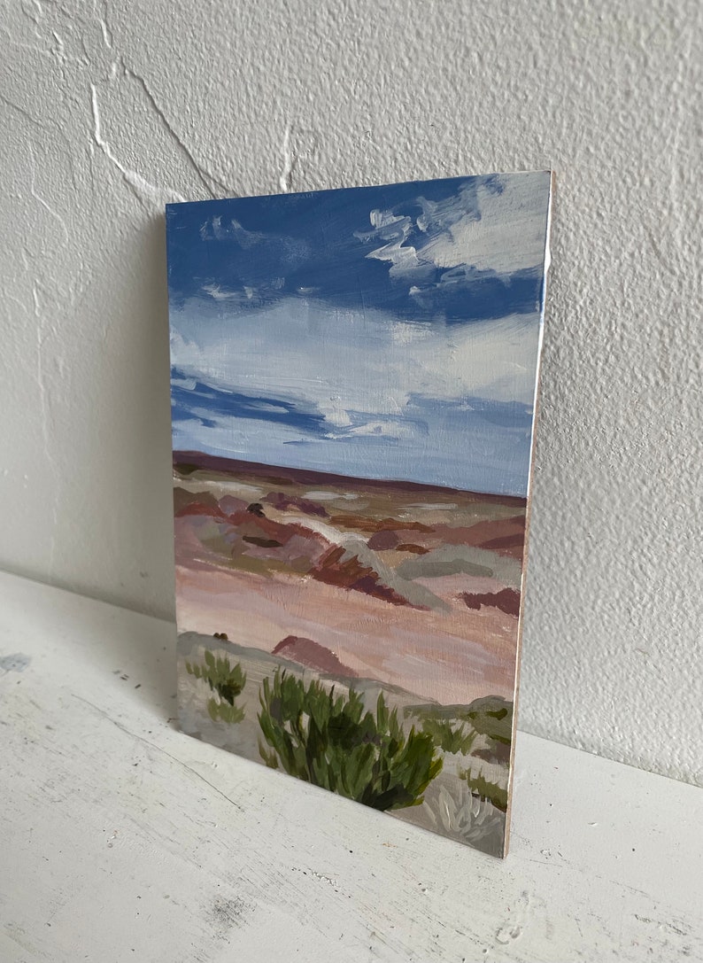 landscape original painting desert landscape national park small landscape 5x7 pamela munger image 2