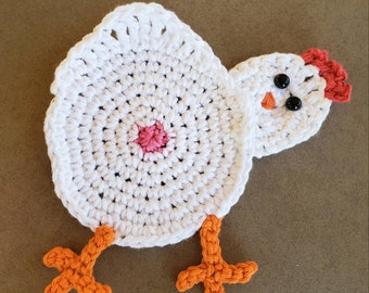 Peeking Chicken Butt Coaster