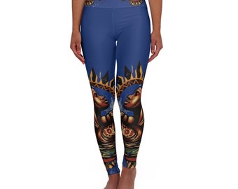 Widerstandsfähige Bantu-Yoga-Leggings mit hoher Taille