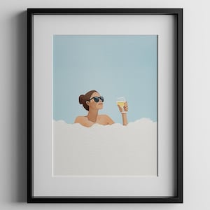 Lustige Mutterschaft Prost Aquarell Illustration, Geschenk für Mama Druck Dekor, Frau Prost Wandkunst, Mutter trinkt Poster, digitaler Download