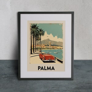 Palma Kunst | Mallorca-Malerei | Reise Poster | Spanien Kunstdruck | Vintage Poster | Druckbare Grafik | Mid-Century | Digitaler Download