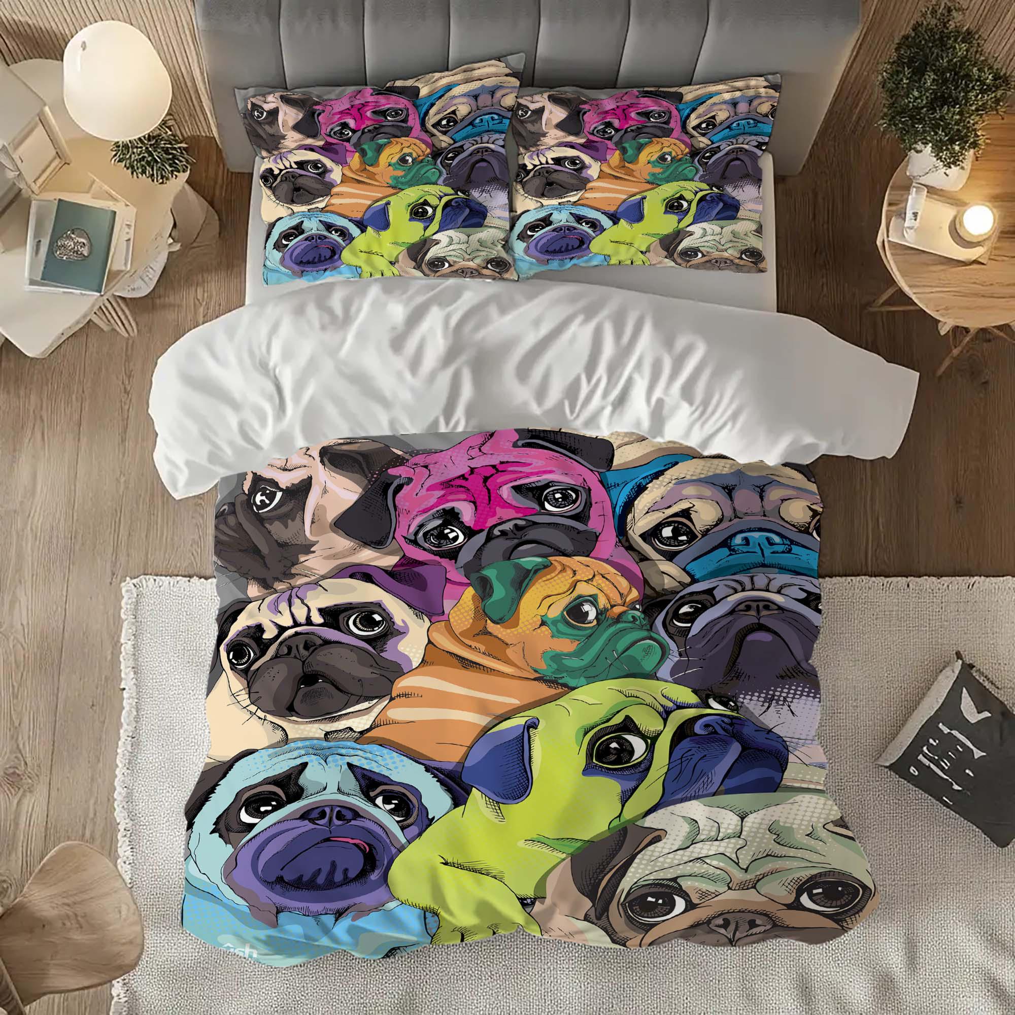 Pug Duvet Cover Etsy UK