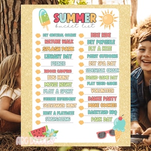 Free SUMMER activities BUCKET LIST | Summer bucket list ideas | Summer activities for kids | Printable bucket list | Summer Plans