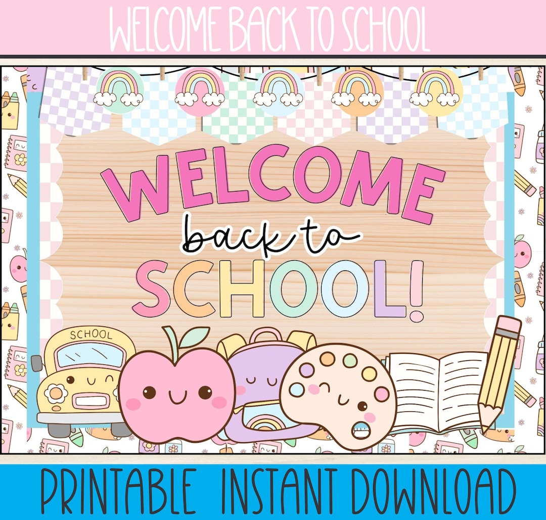 Retro Welcome Back to School Bulletin Board Kit - Etsy