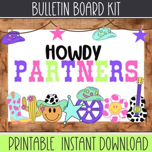 Howdy Partners Bulletin Board Kit: Retro Western Classroom Decor